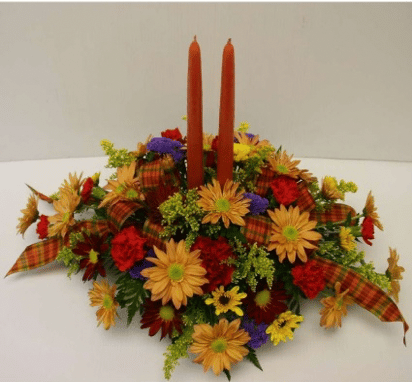 Fall Centerpiece with Candles